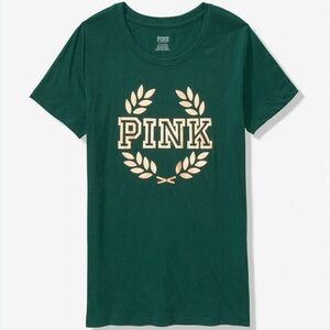 PINK Ivy Green & Gold Bling SS Tee